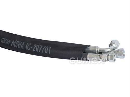 Ochranný návlek TEXSLEEVE na hadice a trubky, 53mm, nylonové vlákno (PA6), -40°C/+100°C (krátkodobě +120°C), černý